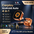 Adaptador Trolink 4 en 1 de Carplay con cable a inalámbrico, USB Plu | Clestora