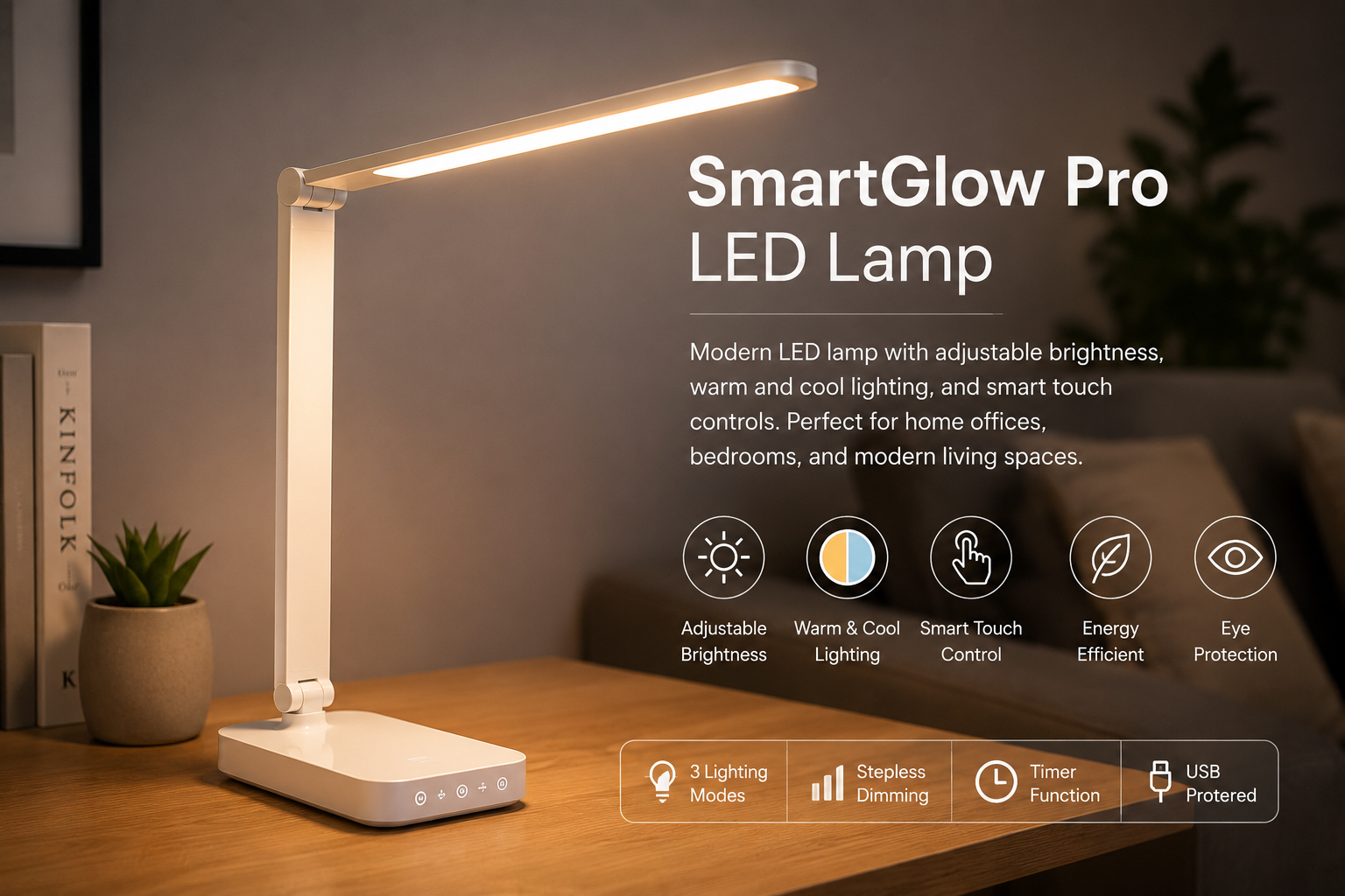 💡 SmartGlow Pro LED Lamp