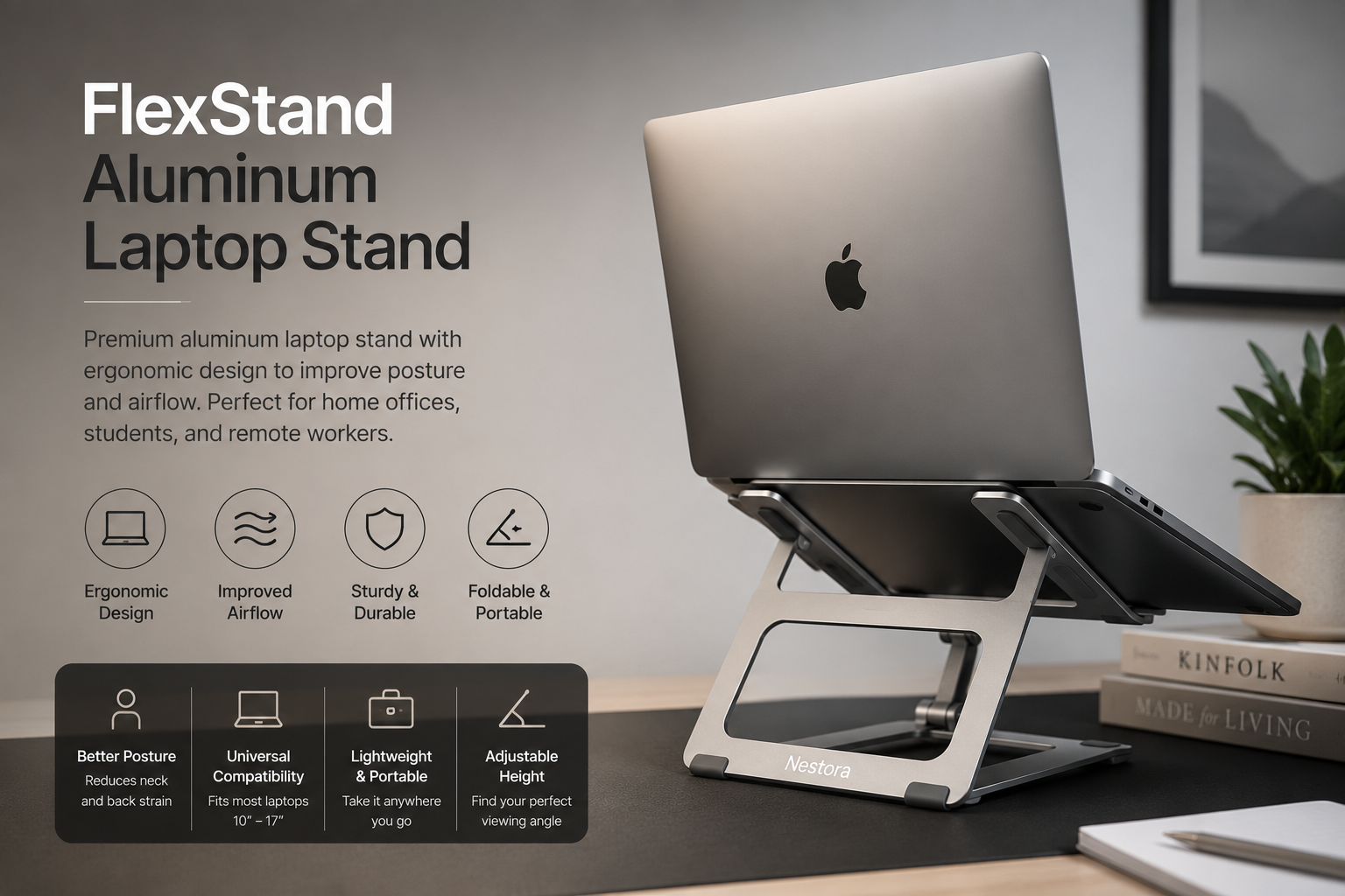 💻 FlexStand Aluminum Laptop Stand