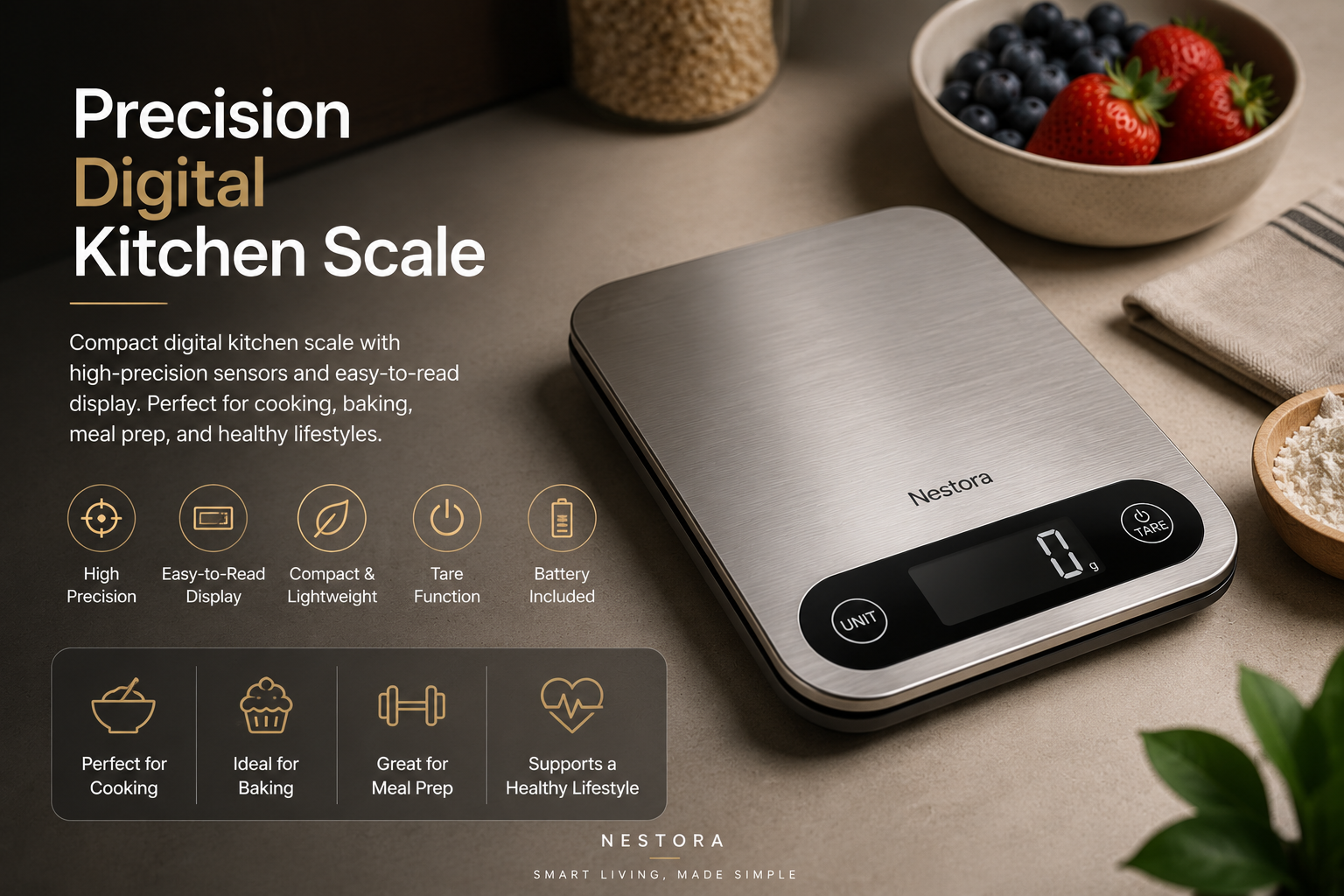 🍳 Precision Digital Kitchen Scale