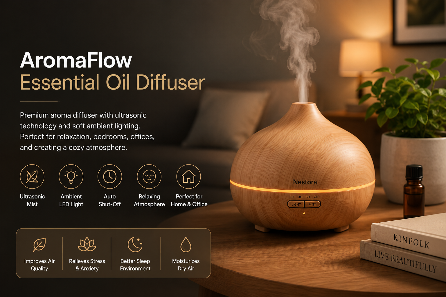 AromaFlow Essential Oil Diffuser
