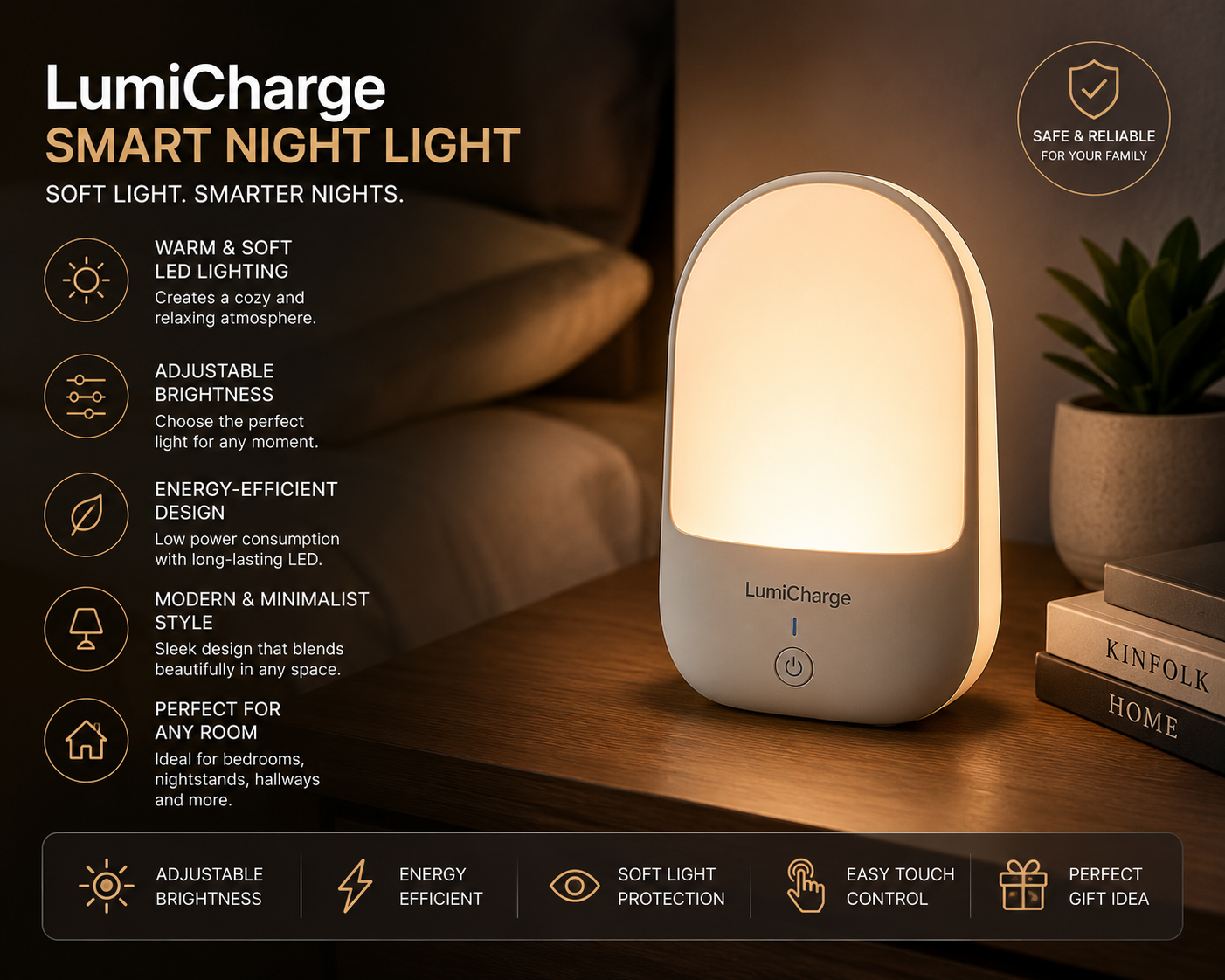 LumiCharge Smart Night Light