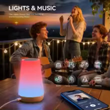 Lámpara de Noche Inteligente Táctil LED RGB CCT WiFi TUYA, Lámpara | Clestora