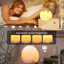 Sunrise Alarm Clock with Wake Up Light Digital Sleep Sound Night Light Des | Clestora