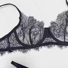 Lace Sheer Set Bra & Panty Set  | Clestora
