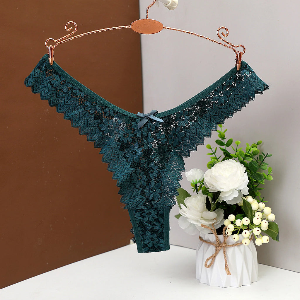 Lace Bow Detail Bra & Panty Set  | Clestora
