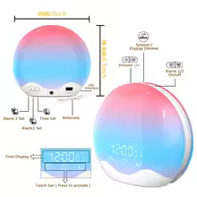 Sunrise Alarm Clock with Wake Up Light Digital Sleep Sound Night Light Des | Clestora