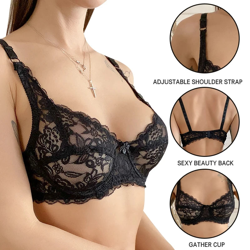 Lace Plus-Size Bralette Set | Clestora