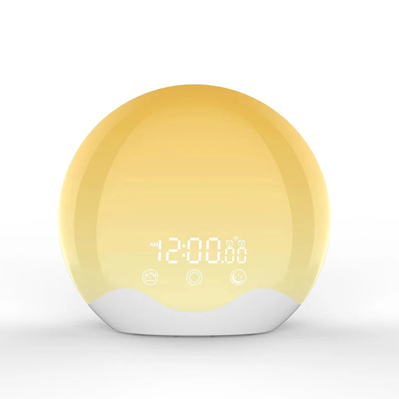 Sunrise Alarm Clock with Wake Up Light Digital Sleep Sound Night Light Des | Clestora