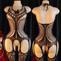 Luxury Lace Bodysuit – Elegant Fishnet One-Piece Lingerie