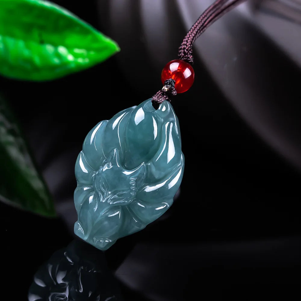 Foxy Luck – 9-Tailed Jade Fox Pendant for Love & Good Vibes
