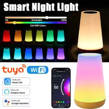 Lámpara de Noche Inteligente Táctil LED RGB CCT WiFi TUYA, Lámpara | Clestora