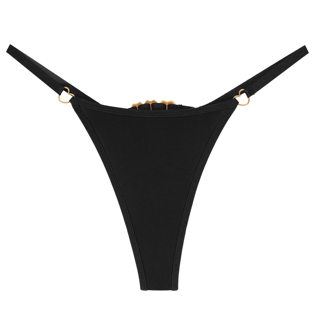 Elegant Heart Charm G-String – Breathable Women's Lingerie