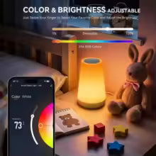 Lámpara de Noche Inteligente Táctil LED RGB CCT WiFi TUYA, Lámpara | Clestora