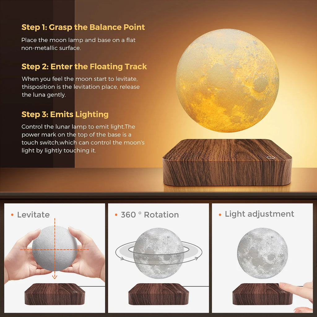 LunaFloat Levitating Moon Lamp