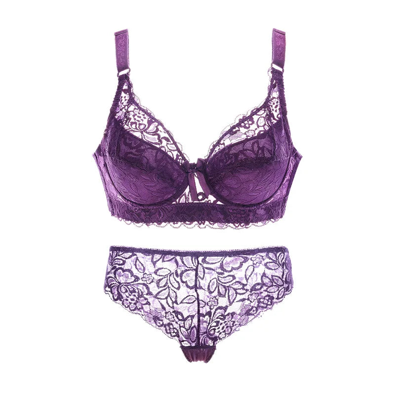 Lace Plus-Size Set Bralette Set | Clestora