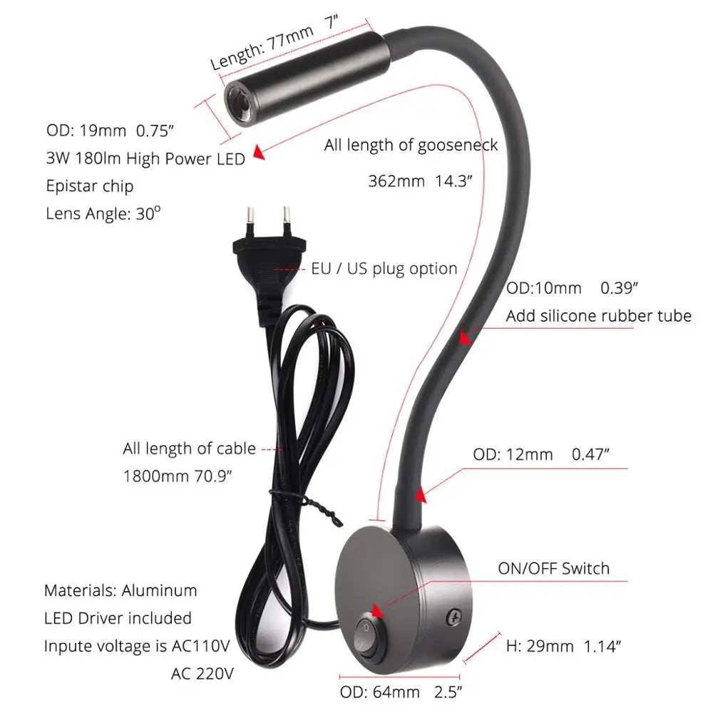 FlexBeam Wall Reading Lamp