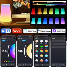 Lámpara de Noche Inteligente Táctil LED RGB CCT WiFi TUYA, Lámpara | Clestora