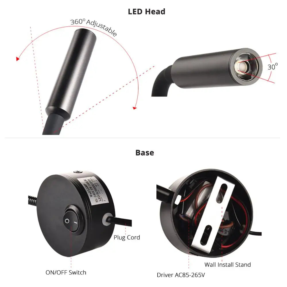 FlexBeam Wall Reading Lamp