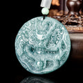 Burmese Jade Dragon Pendant – Natural Jadeite Lucky Amulet Necklace