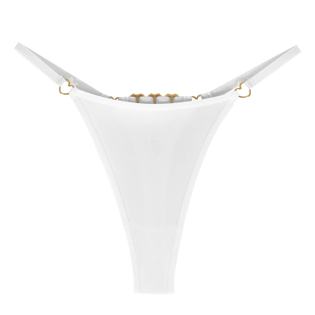 Elegant Heart Charm G-String – Breathable Women's Lingerie