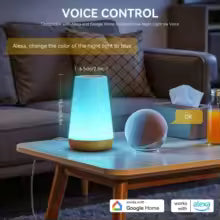 Lámpara de Noche Inteligente Táctil LED RGB CCT WiFi TUYA, Lámpara | Clestora